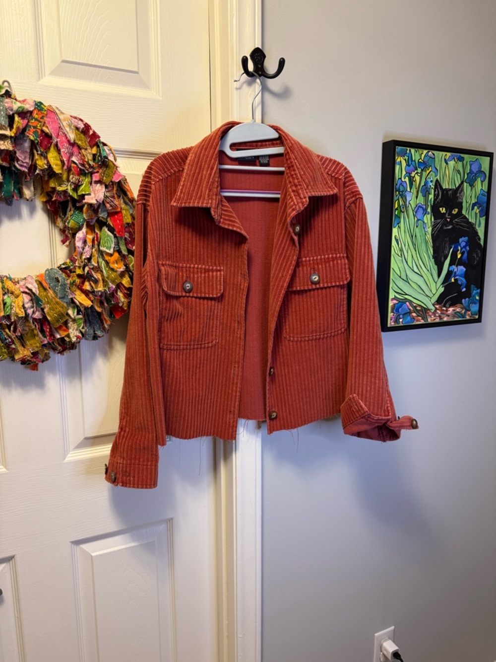 Liz Claiborne Rust Corduroy Button-Front Jacket - Picture 6 of 8